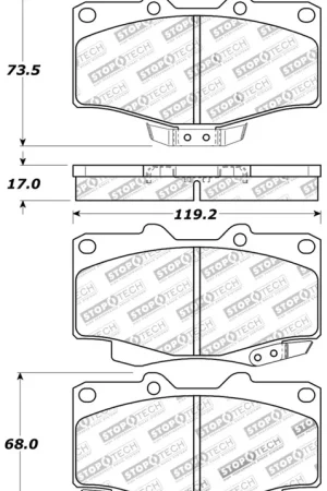 Must Have StopTech Sport Brake Pads w/Shims and Hardware - Front