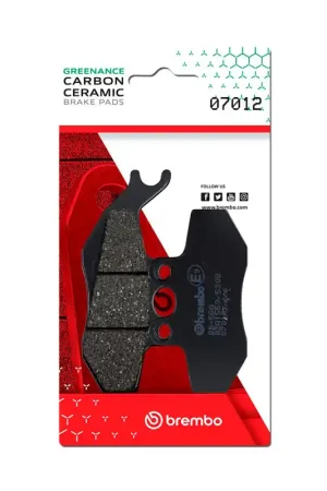 Shop Now Brembo OE Aprilia Etx/Aprilia Mx/Piaggio Hexagon/Piaggio Skipper Carbon Ceramic Brake Pad - Front