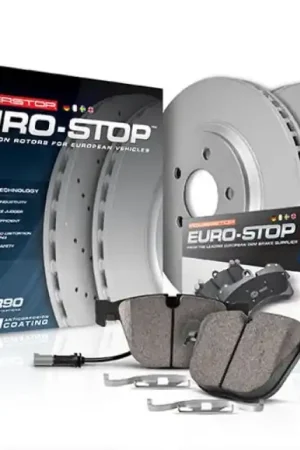 Free Returns Power Stop 2017 Land Rover Discovery Front Euro-Stop Brake Kit