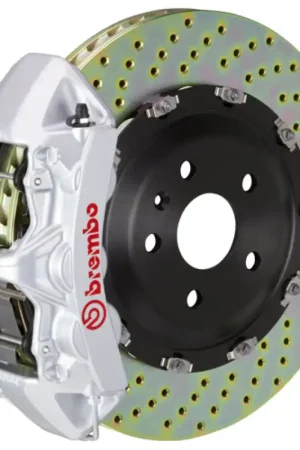 Brembo 24+ BMW M30i/530i XDrive Front GT BBK 6 Piston Cast 380x34 2pc Rotor Drilled - Silver Price Cut