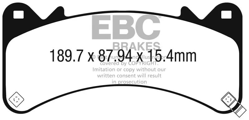 EBC 2015+ Chevrolet Tahoe 2WD (6 Piston Brembo) Greenstuff Front Brake Pads Crafted