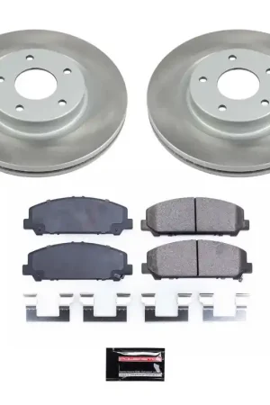 Power Stop 08-10 Nissan TITAN Front Semi-Coated Rotor Kit Worldwide Shipping