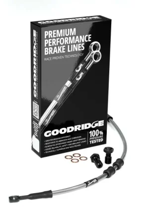 Popular Goodridge 14-22 HD XL883N IRON (w/o ABS) +10in Clear Brake Line Kit w/Black Fittings