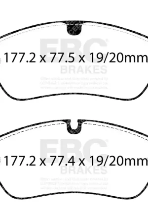 Crafted EBC 21-24 Jaguar E-Pace 2.0T Front Yellowstuff Brake Pads