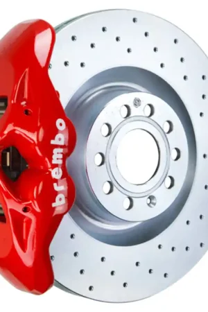 Free Delivery Brembo 14-20 A3 Front GT BBK 4 Piston Cast 345x30 1pc Rotor Drilled-Red