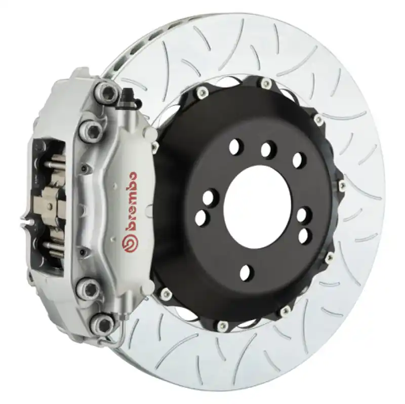 Fast Shipping Brembo 89-98 Skyline GTR/99-01 Skyline GTR Rr GT BBK 4Pist Cast 345x28 2pc Rotor Slot Type3-Silver