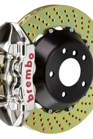 Clearance Brembo 06-13 S63 AMG (W216) Rear GTR BBK 4 Piston Billet 380x28 2pc Rotor Drilled- Nickel