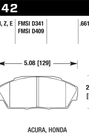 Hawk 92-93 Acura Integra 1.6L EX Front ER-1 Brake Pads New Release