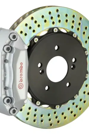 Free Shipping Brembo 06-13 S350 Rear GT BBK 4 Piston Cast 2pc 328x28 2pc Rotor Drilled-Black
