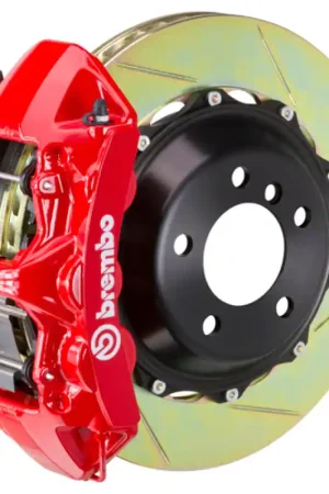 Today Only Brembo 10-15 Camaro V6 Front GT BBK 6 Piston Cast 380x32 2pc Rotor Slotted Type-1-Red