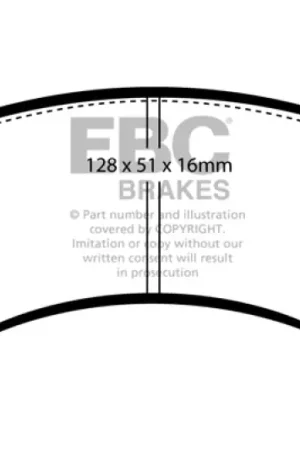 Luxury EBC 91-93 Nissan NX 2.0 (ABS) Ultimax2 Front Brake Pads