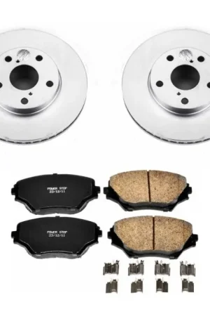 Bargain Power Stop 01-05 Toyota RAV4 Front Z17 Evolution Geomet Coated Brake Kit