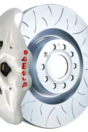 Clearance Brembo 07-15 TT 2.0T/3.2L/09-15 TTS Front GT BBK 4 Pist Cast 345x30 1pc Rotor Slotted Type3- White