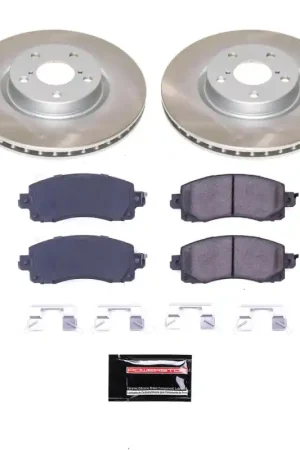 Power Stop 17-22 Subaru Impreza Front Semi-Coated Rotor Kit Money Back Guarantee
