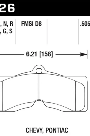 Hawk 65-73 Chevrolet Corvette Front ER-1 Brake Pads Direct From Manufacturer