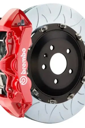 Brembo 09-11 GTR/12+ GTR Front GT BBK 6 Piston Cast 405x34 2pc Rotor Slotted Type3-Red Best Seller