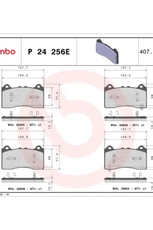 Brembo OE 21-22 Ford Mustang Mach-E EV Pad Brake Pad - Front Wholesale