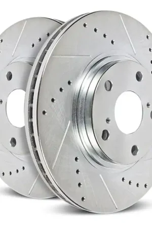 Power Stop 20-21 Lincoln Aviator Front Drilled & Slotted Rotor (Pair) Top Rated