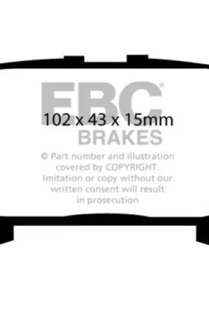 EBC 04-07 Lexus RX330 3.3 Ultimax2 Rear Brake Pads Viral