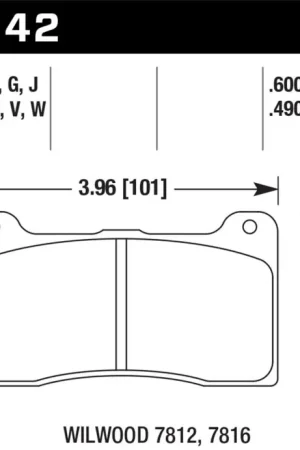 Hawk Wilwood 7812 / 7816 DTC-50 Motosports Brake Pads Free Shipping