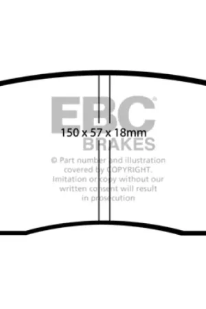 Super Sale EBC 05-09 Chrysler 300 2.7 Ultimax2 Front Brake Pads