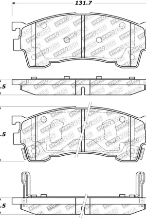 Fast Shipping StopTech Street Touring 93-97 Ford Probe / 93-97 Mazda MX-6 Front Brake Pads
