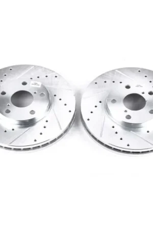 Crafted Power Stop 93-05 Lexus GS300 Front Evolution Drilled & Slotted Rotors - Pair