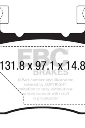 Secure Checkout EBC 12+ Tesla Model S Electric Greenstuff Front Brake Pads