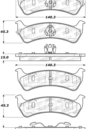Warranty Included StopTech Street Brake Pads - Rear