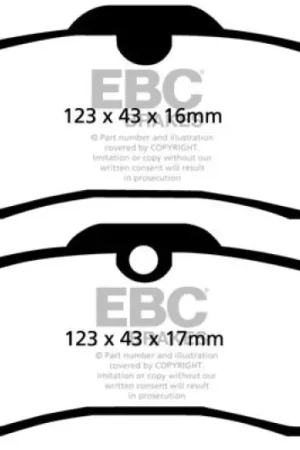 EBC 02-03 Mini Hardtop 1.6 Redstuff Rear Brake Pads Deal
