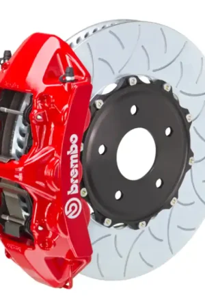 Brembo 14-19 Corvette C7/C7 Z51 Front GT BBK 6 Piston Cast 350x34 2pc Rotor Slotted Type-3-Red Original