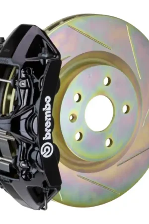 Brembo 10-15 Camaro V6 Front GT BBK 6 Piston Cast 355x32 1pc Rotor Slotted Type-1-Black Fan Favorite