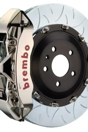 Brembo 03-08 SL55 AMG (Exc Black Series) Fr GTR BBK 6Pist Billet 405x34 2pc Rotor Slot Type3-Nickel Popular