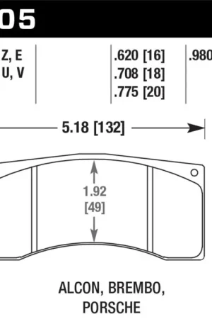 Hawk Alcon B Caliber HP+ Street Brake Pads Free Delivery