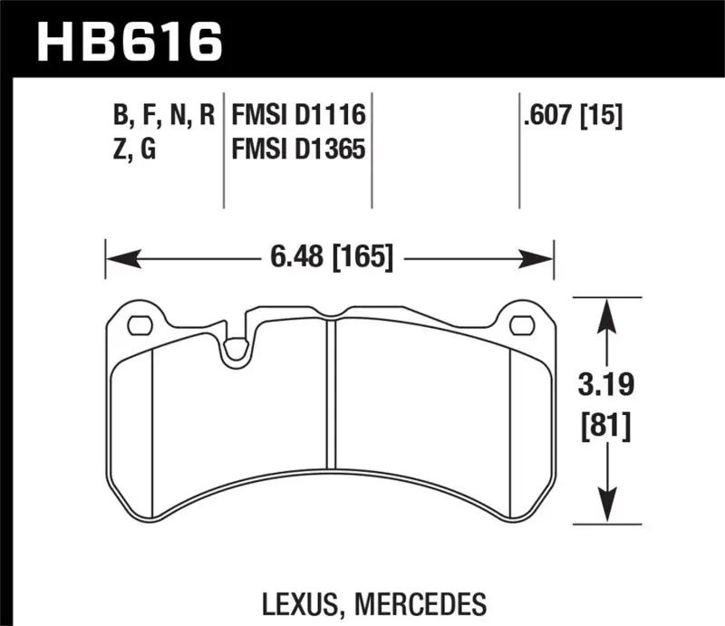 Buy Direct Hawk 05-06 Mercedes-Benz CLK55 AMG ER-1 Front Brake Pads (For Brembo Calipers)