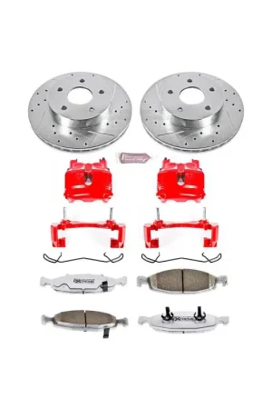 Big Sale Power Stop 99-02 Jeep Grand Cherokee Front Z26 Street Warrior Brake Kit w/Calipers