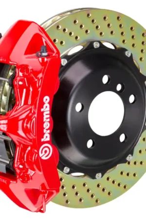 Today Only Brembo 12-14 328i MSport Brakes Excl xDrive Fr GT BBK 6Pis Cast 380x32 2pc Rotor Drilled-Red