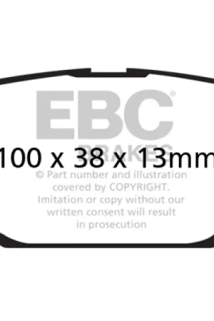 EBC 01-04 Mazda Protege 2.0 (Rear Rotors) Yellowstuff Rear Brake Pads Weekend Sale