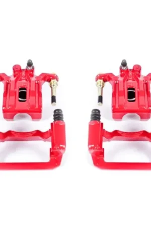 Factory Price Power Stop 05-18 Nissan Frontier Rear Red Calipers w/Brackets - Pair