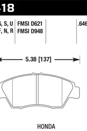 While Supplies Last Hawk 13-14 Acura ILX 1.5L Hybrid Incl.Shims Pad Springs Front ER-1 Brake Pads