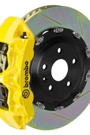 Brembo 04-11 612 Scaglietti Front GT BBK 6 Piston Cast 380x34 2pc Rotor Slotted Type-1- Yellow Certified
