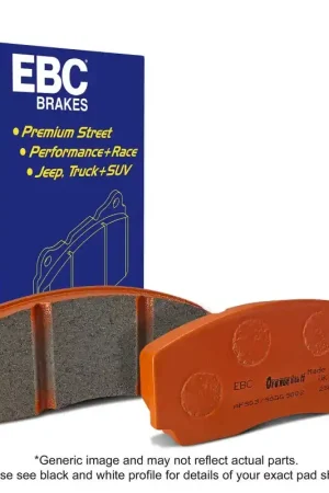 EBC 2018+ Jeep Wrangler (JL) 2.0T Extra Duty Rear Brake Pads Fan Favorite