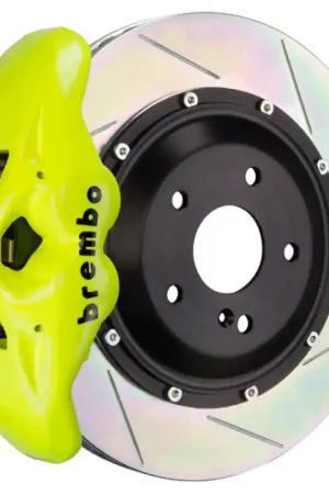 Secure Checkout Brembo 07-13 X5 Rear GT BBK 4 Piston Cast 380x28 2pc Rotor Slotted Type1-Fluo. Yellow