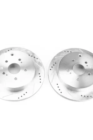 Low Price Power Stop 09-13 Suzuki Grand Vitara Rear Evolution Drilled & Slotted Rotors - Pair