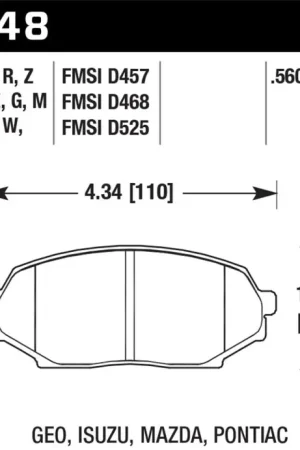 Hawk 90-93 Mazda Miata DTC-50 Race Front Brake Pads Cheap