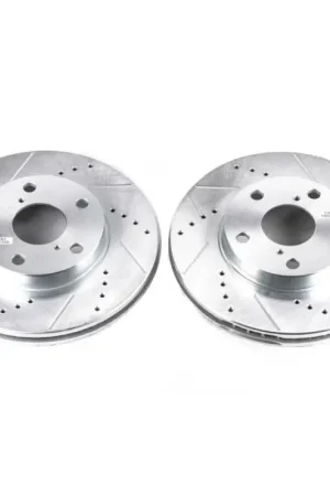 High Quality Power Stop 01-05 Toyota RAV4 Front Evolution Drilled & Slotted Rotors - Pair