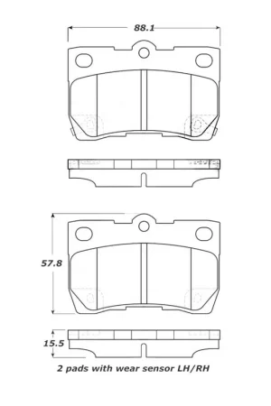 StopTech Street Touring 06 Lexus GS300/430 / 07-08 GS350 Rear Brake Pads Buy Today
