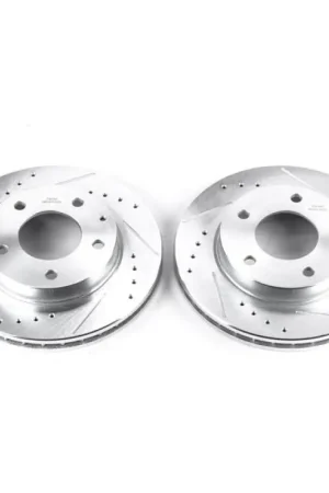 Certified Power Stop 93-97 Ford Probe Front Evolution Drilled & Slotted Rotors - Pair