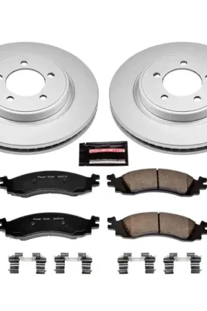 Free Returns Power Stop 06-10 Ford Explorer Front Z17 Evolution Geomet Coated Brake Kit