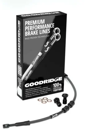 Goodridge 11-15 HD FXST (w/ABS) +4in Black Brake Line Kit w/Black Fittings Price Cut